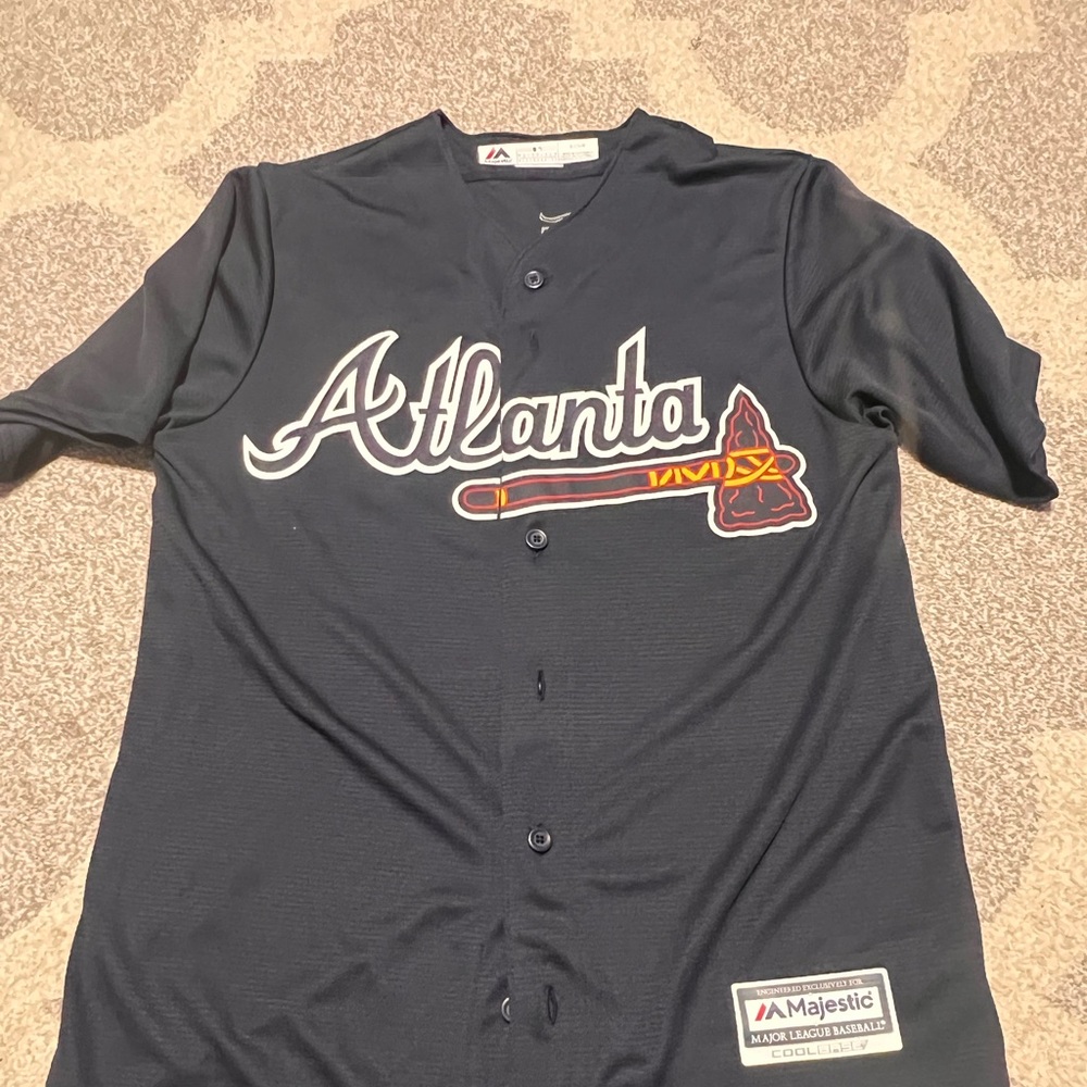 Ronald Acuna Jr. Atlanta Braves Majestic Cool Base Jersey Size Small